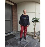 POMME ROUGE PARIS ZWARTE ZIJDE BLOUSE C6175