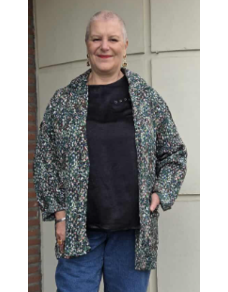 POMME ROUGE PARIS BLAZER MET LUIPAARDPRINT C6528 GROEN