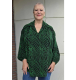 POMME ROUGE PARIS BLOUSE MET PRINT T3748 GROEN