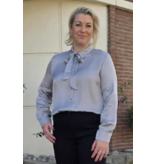YES-ZEE 01C019-CAMICIA FIOCCO COLLO-GRIGIO CHIARO