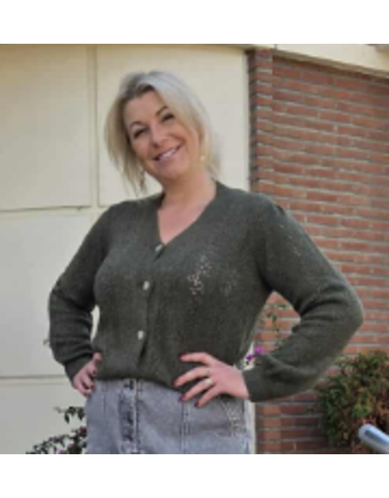Julie Guerlande 66JG2GI000-GILET-VERT KAKI
