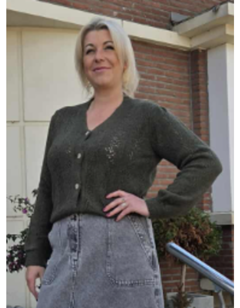 Julie Guerlande 66JG2GI000-GILET-VERT KAKI