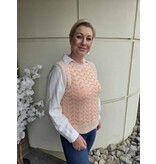 MDM 3.46.103.45-KNITTED DEBARDEUR-ORANGE/PINK