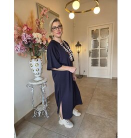 C'MELODIE SKU6646-SHIRTJURK-MARINE