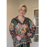 C'MELODIE BLOUSE MET PRINT-GROEN