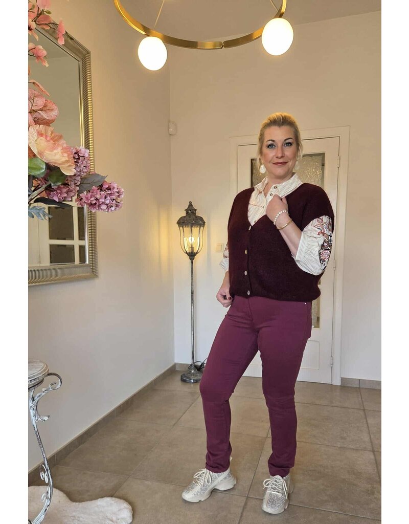 Julie Guerlande 66JG2PS002-PANTALON-GRENAT