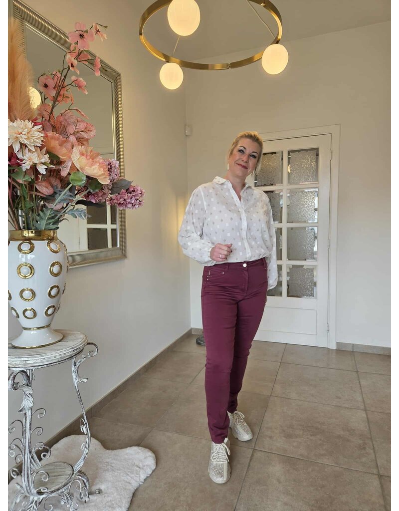 Julie Guerlande 66JG2PS002-PANTALON-GRENAT