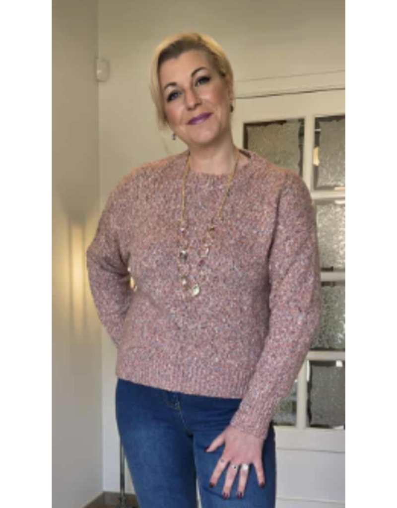 C'est Beau la Vie! 66CB2PU505-PULL-ROSE PALE