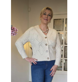 Julie Guerlande 66JG2GI300-GILET-ECRU/GLITTER