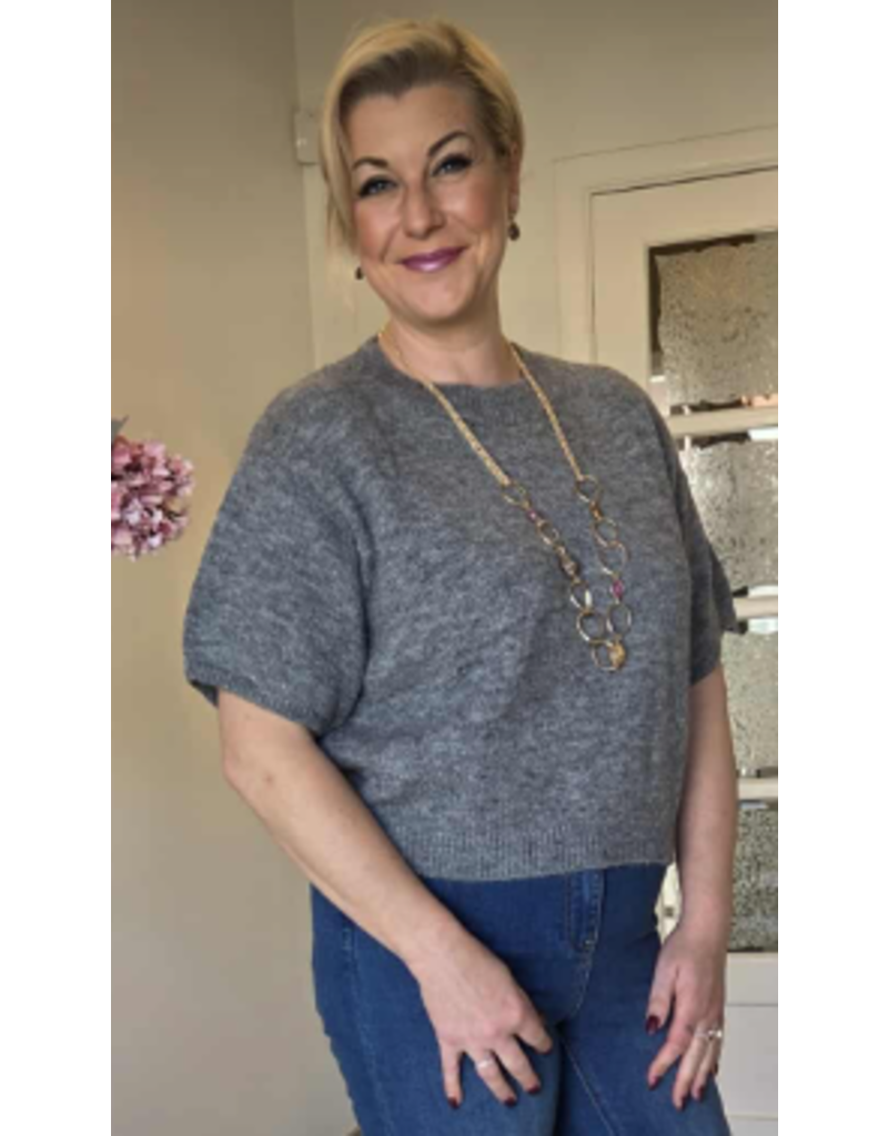 C'est Beau la Vie! 66CB2PU105-PULL-GRIS FONCE