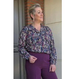 Julie Guerlande 66JG2CH601-BLOUSE-IMPRIME NOIR