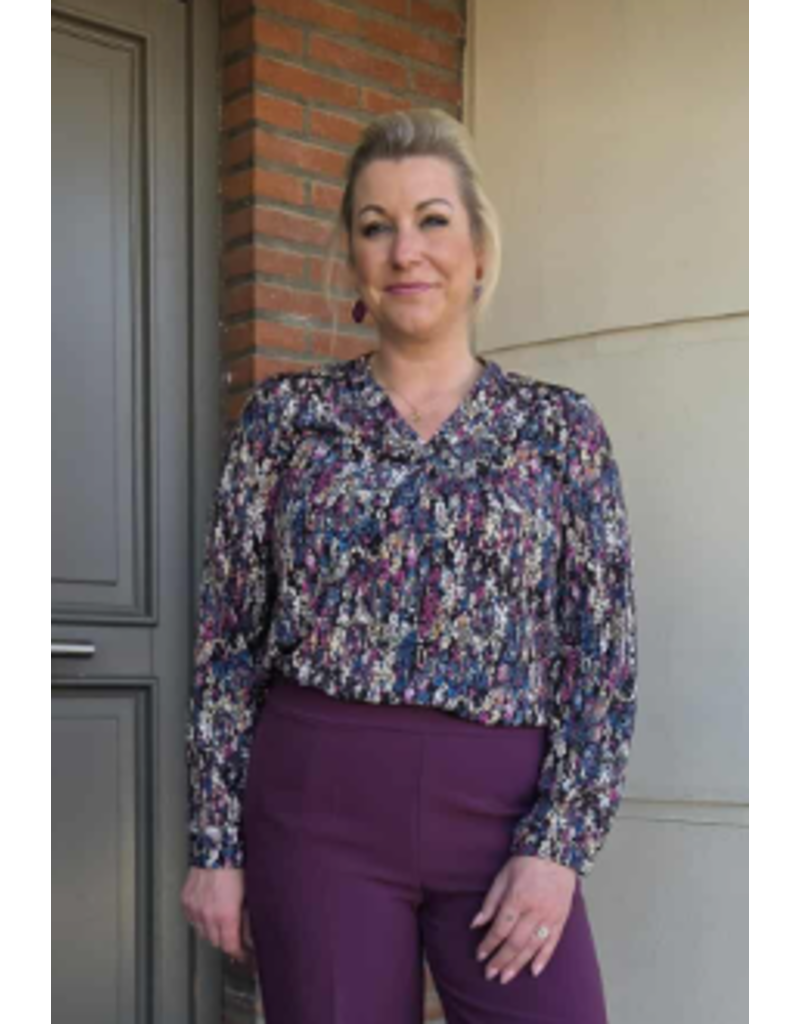 Julie Guerlande 66JG2CH601-BLOUSE-IMPRIME NOIR