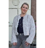 YES-ZEE 01G005-GIACCA ECOFUR-GRIGIO CHIARO