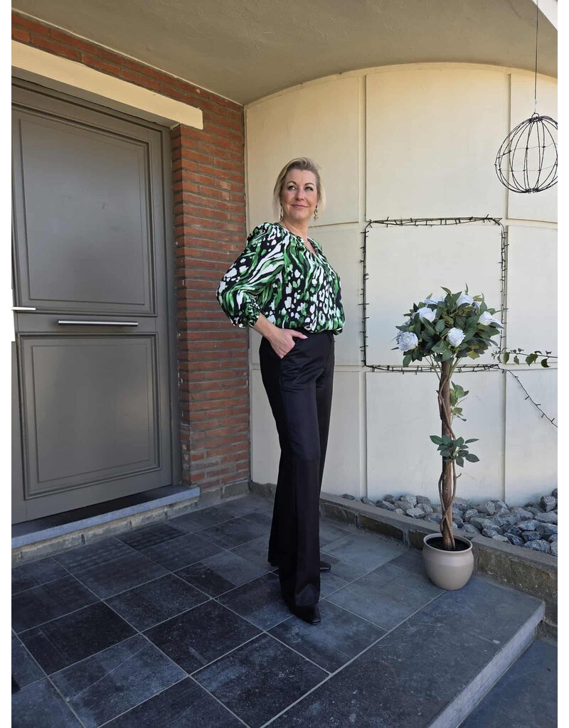 Smashed Lemon 25678-BLOUSE-GREEN MULTICOLOR