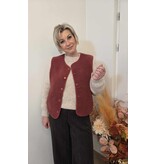 C'est Beau la Vie! 66CB2GI804-GILET-BORDEAUX