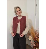 C'est Beau la Vie! 66CB2GI804-GILET-BORDEAUX