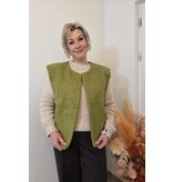 C'est Beau la Vie! 66CB2GI401-GILET-MOUSSE VERT