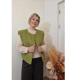 C'est Beau la Vie! 66CB2GI401-GILET-MOUSSE VERT