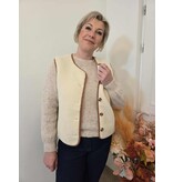 C'est Beau la Vie! 66CB2GI402-GILET-ECRU