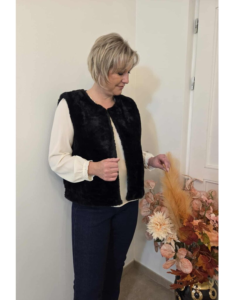 C'est Beau la Vie! 64CB2VE200-GILET-NOIR