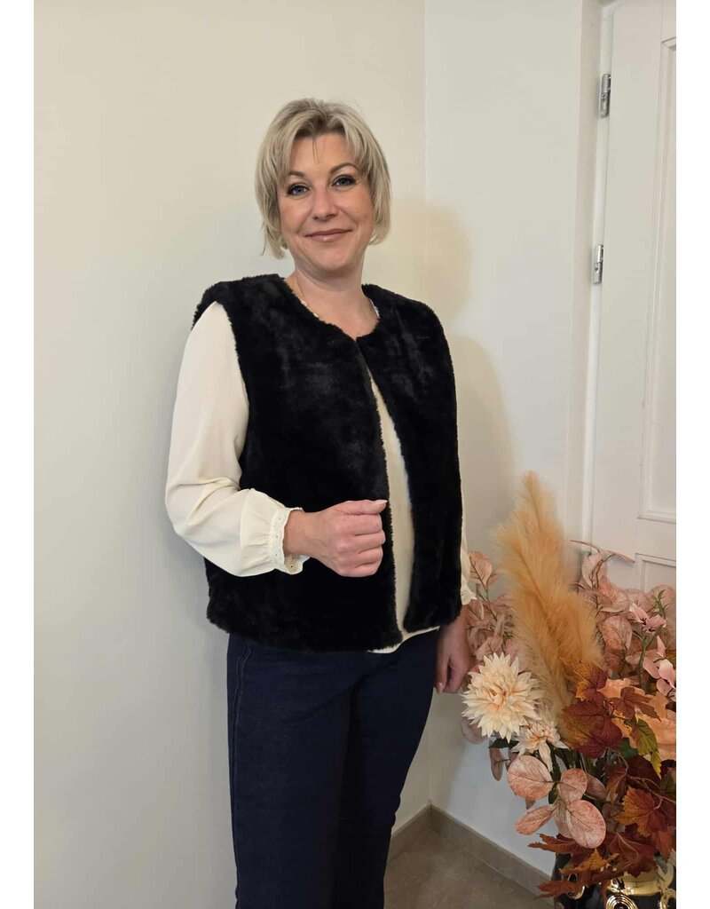 C'est Beau la Vie! 64CB2VE200-GILET-NOIR