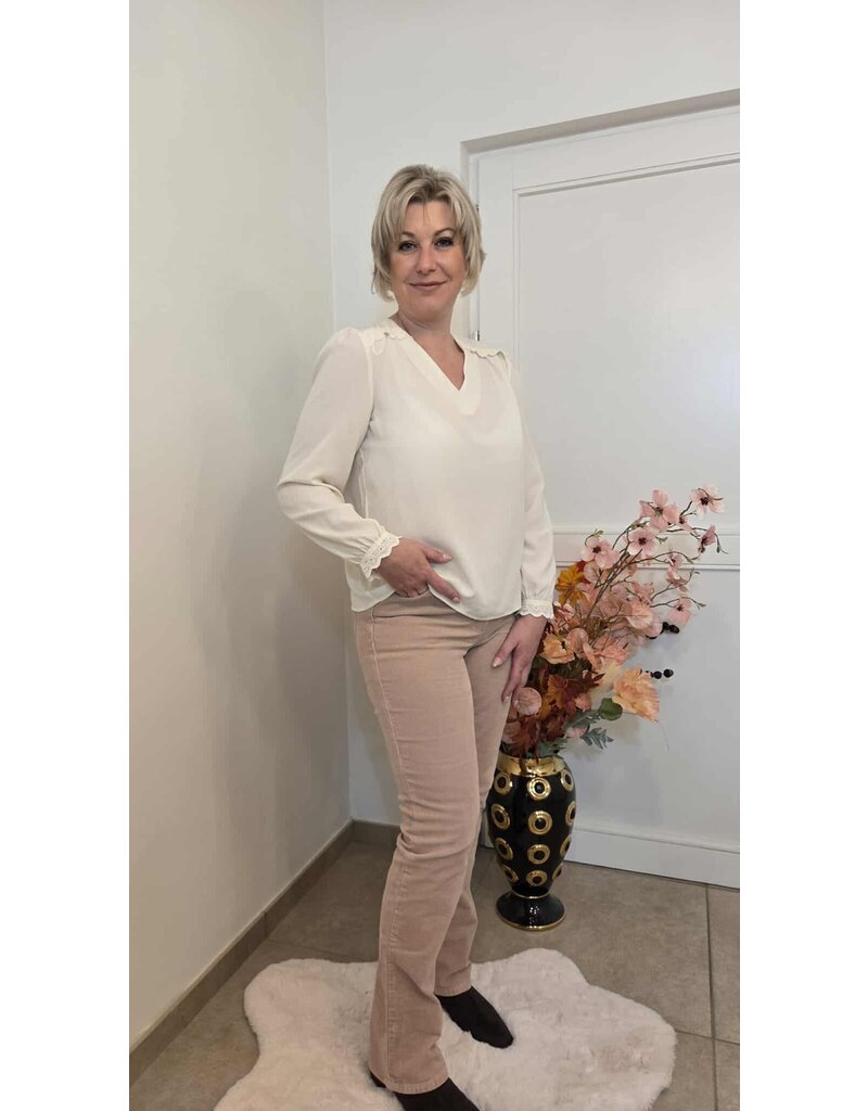 C'est Beau la Vie! 66JG2PS510-BROEK-BEIGE ROSE