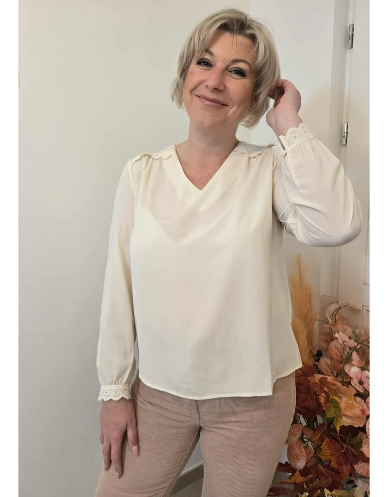 Julie Guerlande 66JG3CH401-BLOUSE-ECRU
