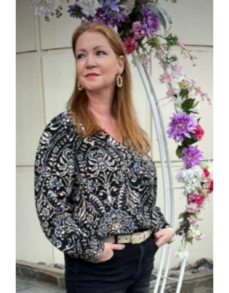 C'est Beau la Vie! 66JG2CH403-CHEMISE-IMPRIME MARINE