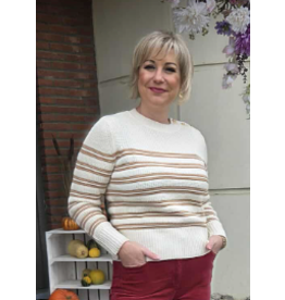C'est Beau la Vie! 66CB2PU101-PULL-ECRU/GOLD