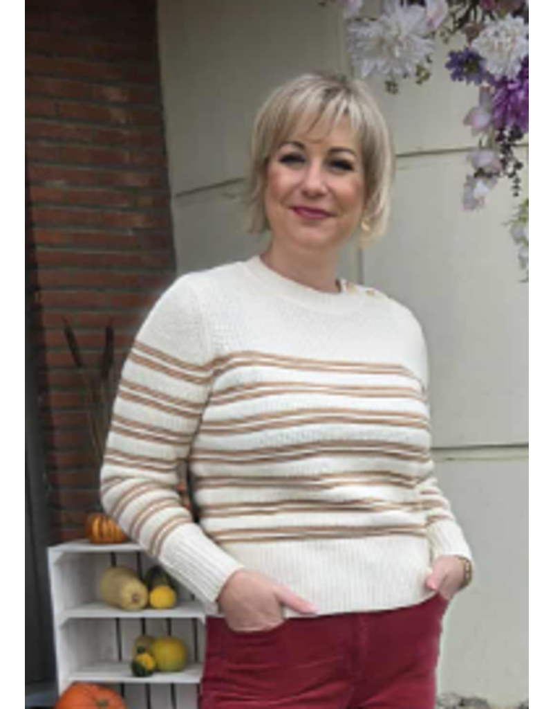 C'est Beau la Vie! 66CB2PU101-PULL-ECRU/GOLD