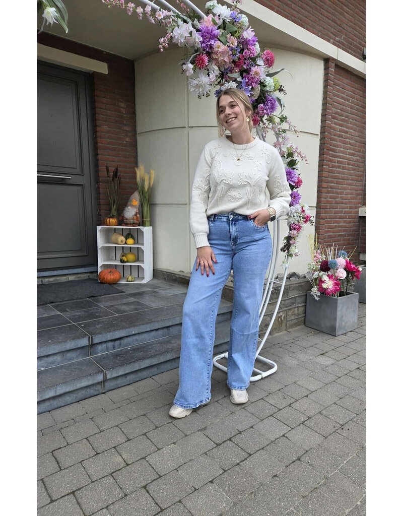 Toxik L21285-JEANS WIDE LEG-BLAUW