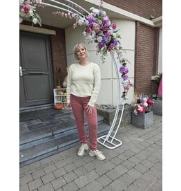 Toxik H2744-BROEK RIBFLUWEEL-ROZE