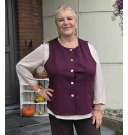 AMAGIA GIULIA-GILET-BORDEAUX