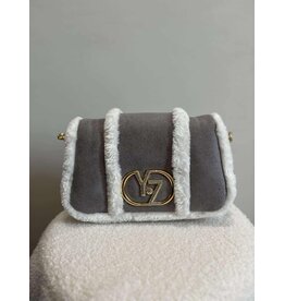 YES-ZEE 01W010-BORSA SHEARLING-GRIGIO