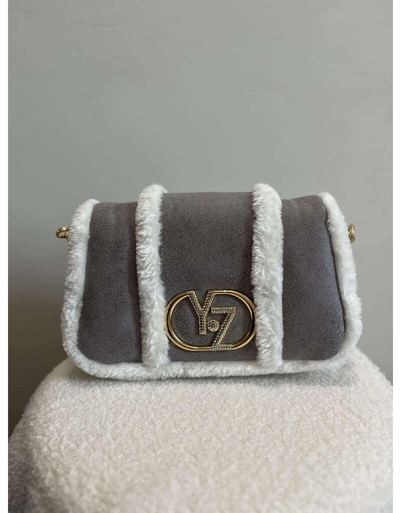 YES-ZEE 01W010-BORSA SHEARLING-GRIGIO