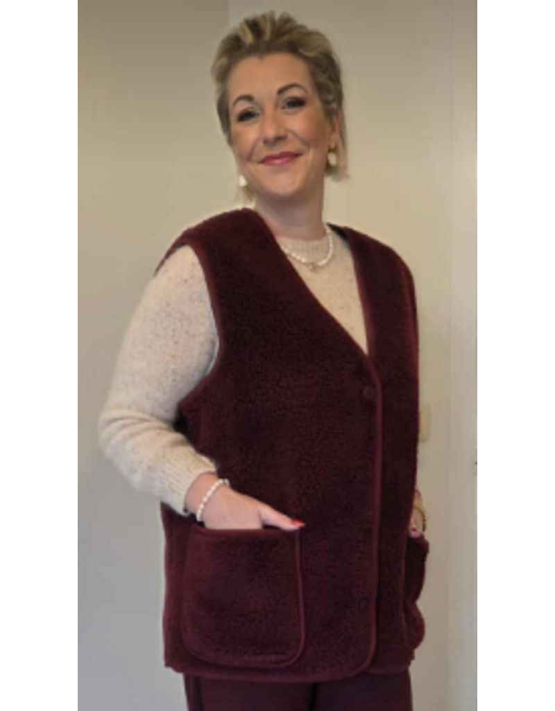 AMAGIA MIRIAM-GILET-BORDEAUX