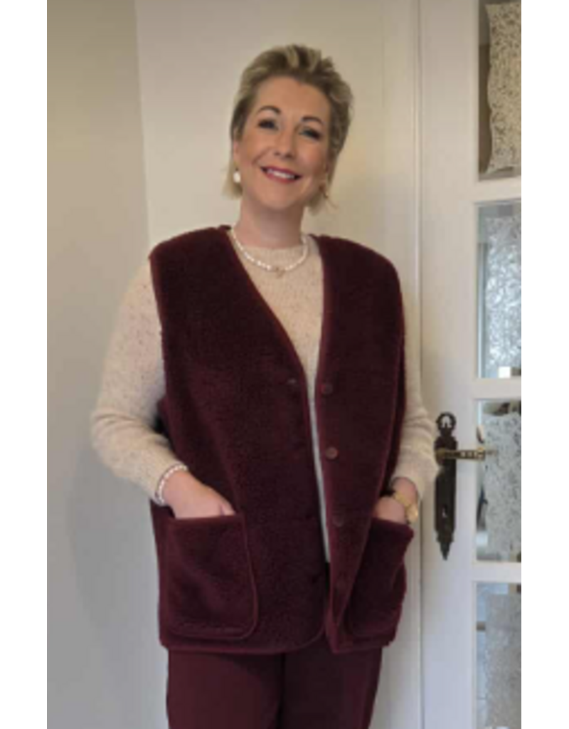 AMAGIA MIRIAM-GILET-BORDEAUX