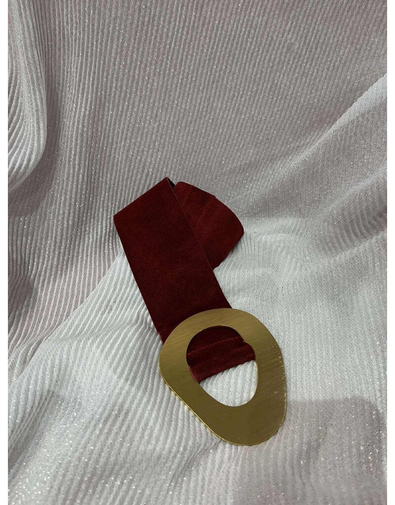 NESHIKA TAILLERIEM-SUEDE-BORDEAUX