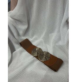 NESHIKA TAILLERIEM ELASTIEK-CAMEL