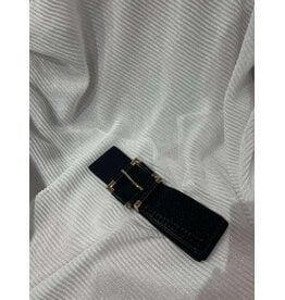 NESHIKA TAILLERIEM ELASTIEK-CROCO ZWART