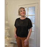 JUST WOMAN BY MATTEO BLOUSE-ZWART/GOUD