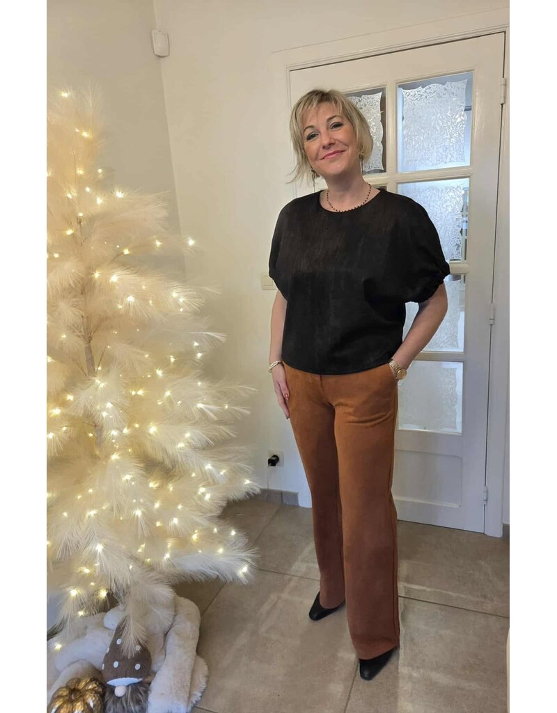 JUST WOMAN BY MATTEO BLOUSE-ZWART/GOUD