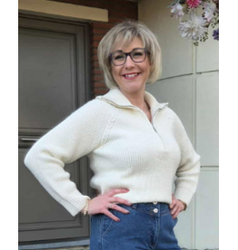 C'est Beau la Vie! 66CBPU401-PULL-ECRU/GOLD