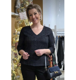 Smashed Lemon 25603-BLOUSE-DARK BLUE