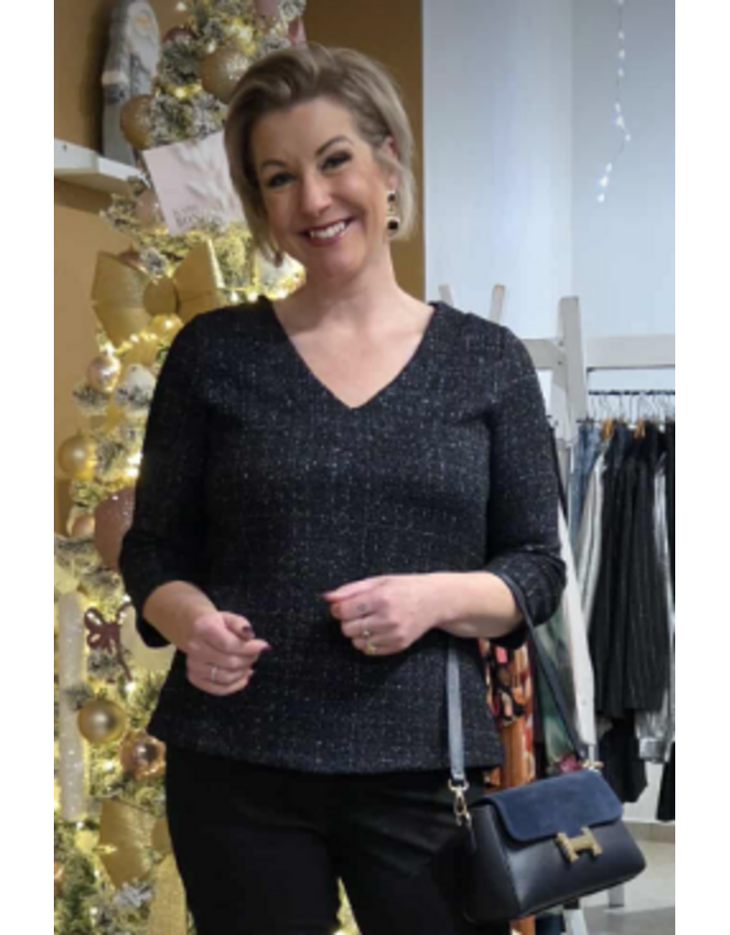 Smashed Lemon 25603-BLOUSE-DARK BLUE