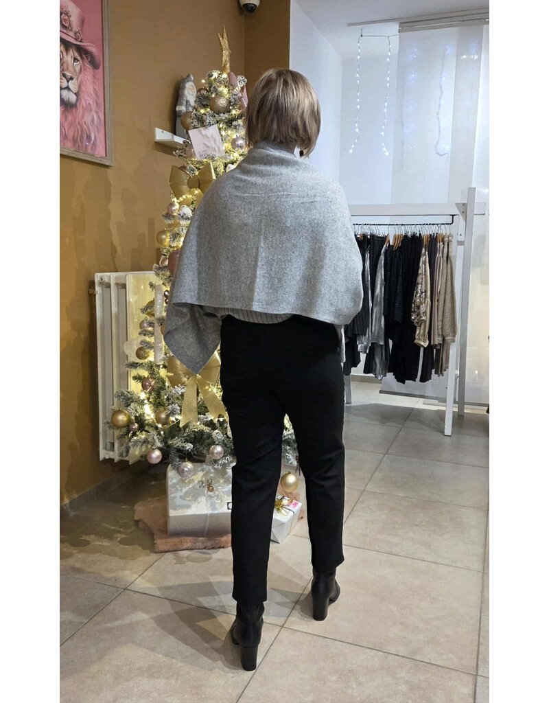 Les Cordes LCPONCHO2 PONCHO LICHT GRIJS