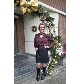 Smashed Lemon 255646 BLACK SKIRT LEER