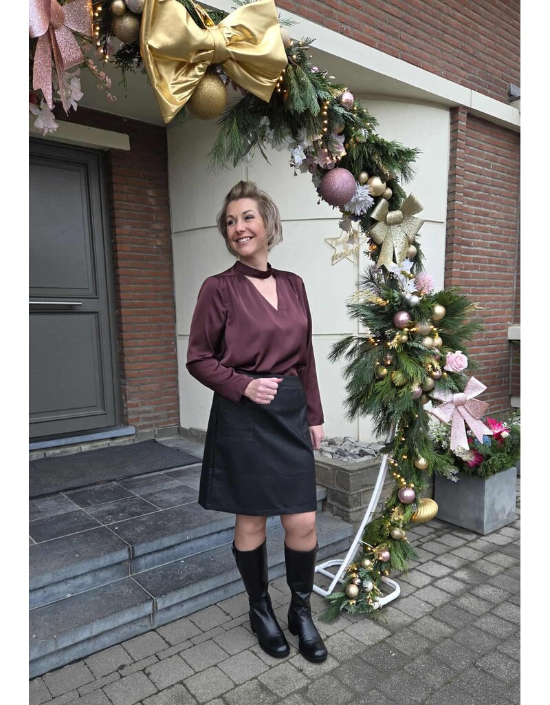 Smashed Lemon 255646 BLACK SKIRT LEER