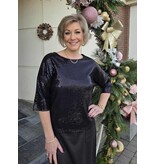 Green Ice QUENDI-PULL-ZWART/GLITTER