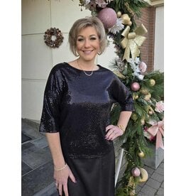 Green Ice QUENDI-PULL-ZWART/GLITTER